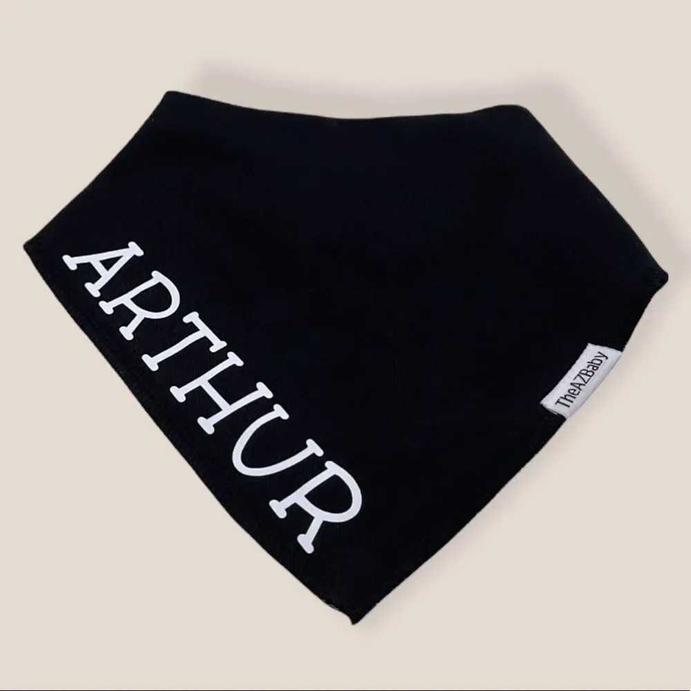 NWT Wool + Pepper Co. Unisex Custom Baby Name Cotton Bandana Bib